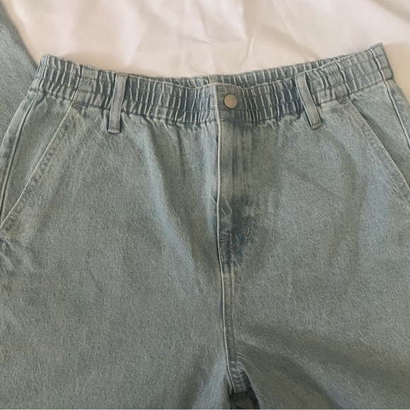 Madewell Women’s Pull On Balloon Jeans Brittany‎ Wash Tencel Denim Edition Sz L - Picture 11 of 14